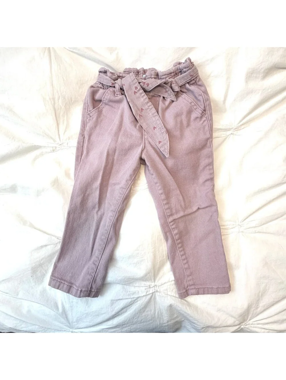 Primark Light Purple Paperbag Waist Straight Leg Jeans